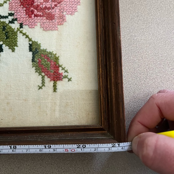 Floral Cross-Stitch Wall Art with Birds - Picture 5 of 6